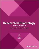 Research in Psychology Methods and Design, 8e Custom Edition
