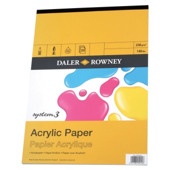 Daler Rowney: A3: System 3 Acrylic Pad 230gsm - 20 sheets