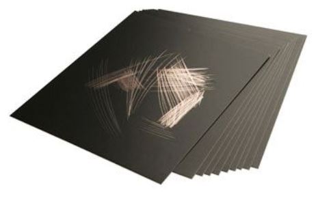 Essdee Scraperfoil Black coated Copperfoil: 152x101mm pack of 10 sheets